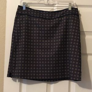 Navy patterned skort